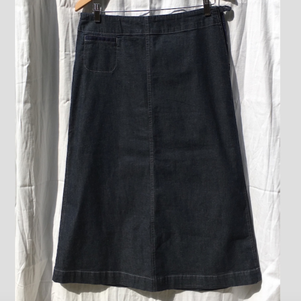 NWOT Eileen Fisher Stretch Denim A-Line Skirt S